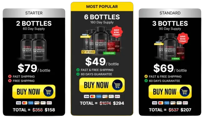 Steel Power Pricing Details